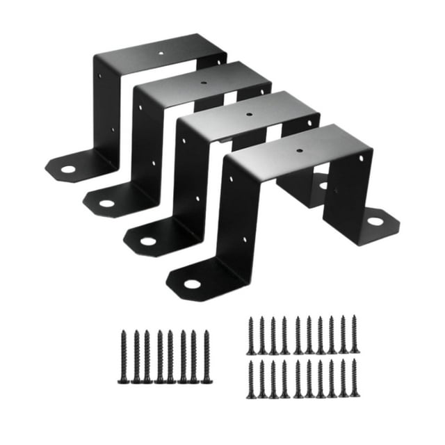 4x Post Post clips soportes de estaca de cubierta versátiles versátiles fáciles de instalar pesado resistente con sujetadores de hardware de tornillo