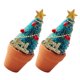 thumbnail image 5 of KAKOWELY 2 miniárboles de Navidad en maceta, minicasas, decoración navideña, miniaccesorios para el hogar, 5 of 5
