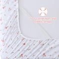 thumbnail image 3 of Pink Floral Twin Size Sheet Set, 3 Pieces Single Bed Sheets for Girls, Cozy Microfiber Fitted Sheet with 15" Deep Pockets & Non-Slip Straps, 3 of 9