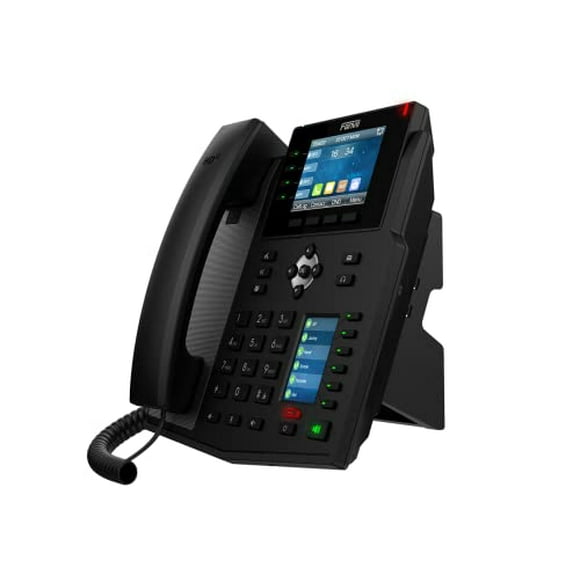 Fanvil X5U High-End VoIP Phone, 3.5-Inch Color Display, 2.4-Inch Side Color Display for DSS Keys. 16 SIP Lines, Dual-Port Gigabit Ethernet, Power Adapter Not Included