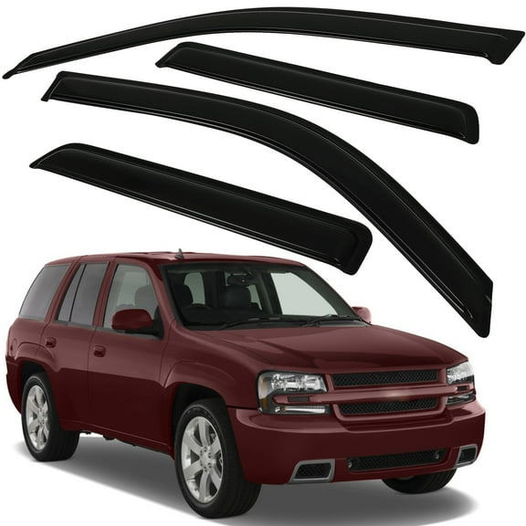 CCIYU Window Visors Side Window Deflector Window Deflector Sun Rain Guard 4Pcs Set Replacement fit for 2003 For Chevrolet Blazer