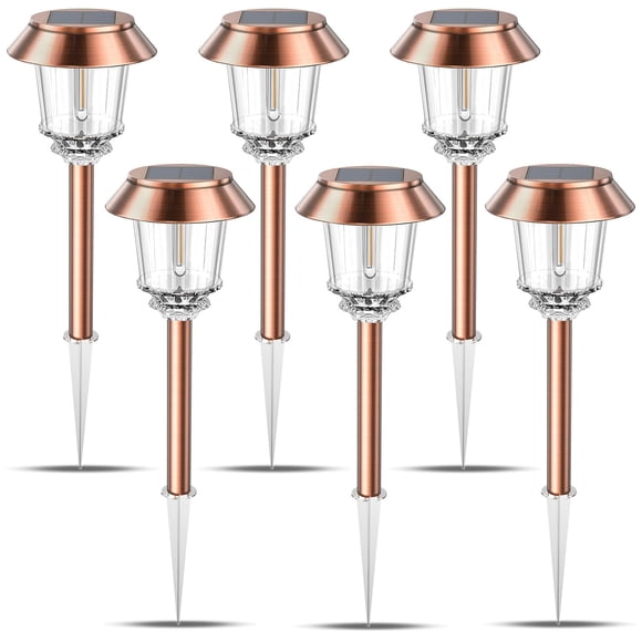 Luces solares para senderos XMCOSY+ 6 unidades, impermeables, 10-40 lm