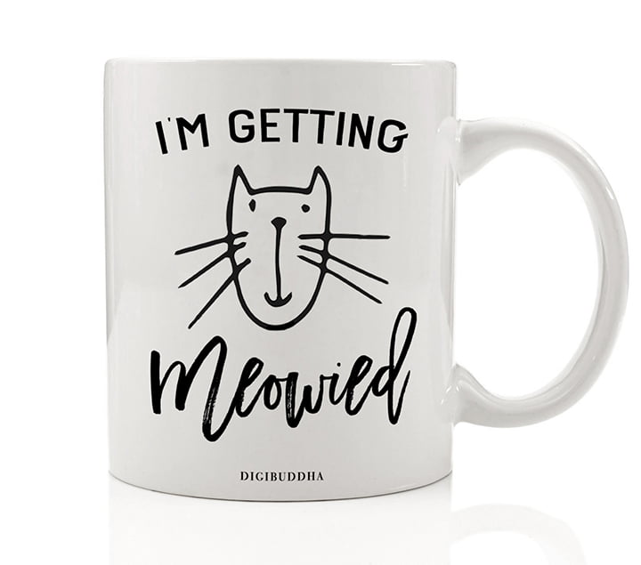 I'm Getting Meowied Mug Cute Cat Engagement Engaged Coffee Cup 