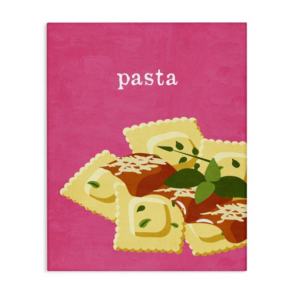 Stupell Industries Ravioli Pasta Dish Food & Beverage Painting Wrapped Canvas Canvas Art Print Wall Art, 16 x 20