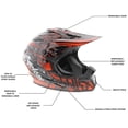 thumbnail image 2 of Cyclone ATV MX Dirt Bike Off-Road Helmet DOT/ECE Approved - Orange - XXL, 2 of 3