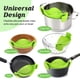 thumbnail image 5 of Colador de pasta, colador de olla con clip de silicona – Coladores y colador de silicona, colador de alimentos, escurridor de pasta, (verde), 5 of 5