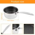 thumbnail image 2 of Sutowe Stainless Steel Saucepan Uniform Heating Honeycomb Non Stick Pan with Ergonomic Handle Thermal Insulation Milk Saucepan for Cooking, 2 of 8