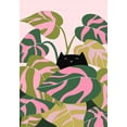 thumbnail image 1 of Greenery & Black Cat 5D DIY Diamond Painting — DIY Diamond Painting Craft Kit, Home Decor Art; Size: 30 x 40 cm (Frame Not Included)., 1 of 5