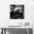 thumbnail image 2 of ARTCANVAS Golden Eagle of Albania Black White Canvas Art Print - Size: 18" x 18" (1.50" Deep), 2 of 9
