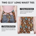 thumbnail image 6 of Brown Skull Marigold Pattern Apron-Garden Aprons for Women with Pockets-Cotton Linen Waterproof Kitchen Cooking Gardening Aprons Adjustable for Kitchen,Cooking,BBQ and Salon 33x27 Inch, 6 of 7
