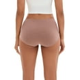 thumbnail image 2 of Unique Bargains Women's Plus Size High Waist Briefs Butt Lifter Shapewear Panties L Brown, 2 of 6