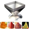 thumbnail image 1 of TEHAUX 1pc Stainless Steel Quadrangle Meat Mold Food Shaping Mold Kitchen Tool, 1 of 8