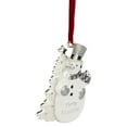thumbnail image 3 of Northlight 3.5" White Silver-Plated Snowman Merry Christmas Ornament with European Crystals, 3 of 4