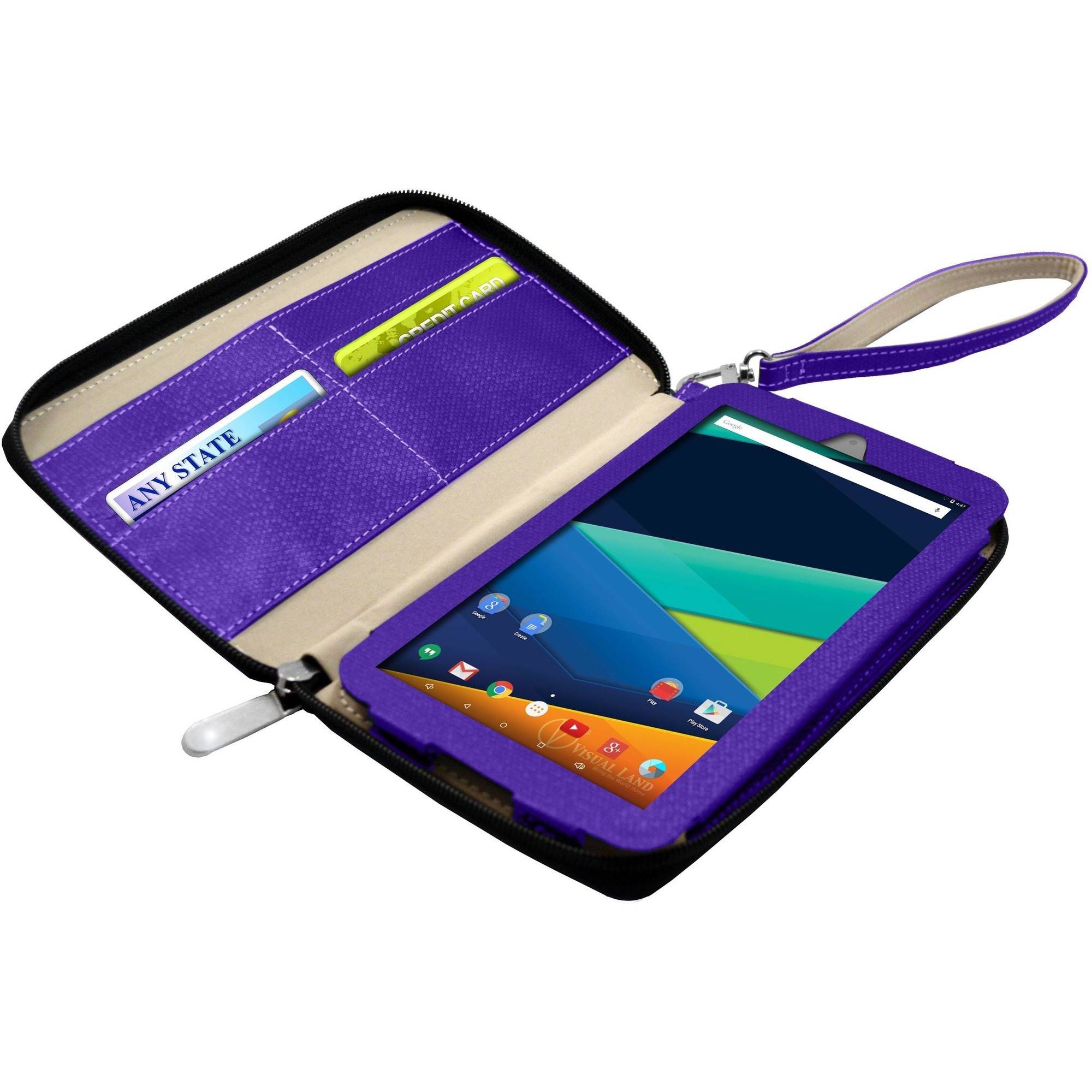 Visual Land 7" Wallet Case for Tablet
