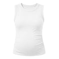 thumbnail image 5 of Loopsun Women Maternity Tank Tops Sleeveless Round Neck Thin Loose Large Size Inner Outer Basic Tops, 5 of 5