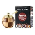thumbnail image 1 of Mosiee Chessboard Hand Cranked Pepper Grinder Kitchen Solid Wood Seasoning Jar, 1 of 9