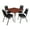 Cherry / Chrome, variant on Romig Trek 30 in Square Breakroom Table- Maple Top, Chrome Legs, 4 Restaurant Stack Chairs