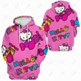 thumbnail image 3 of Nouveau Chandail à Capuchon pour Femmes Hello Kitty Mignon avec Chaton Imprimé, Veste Harajuku, Mode Printemps et Automne, 3 of 7