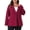 Burgundy, variant on Women's Plus Size Suit Blazer Wear-to-Work Button Long Sleeve Blazers Jackets 4X Burgundy