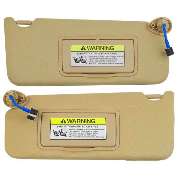 Pair Sun Visor w/Light & Mirror Fit for Honda Accord 2008-2017 83280TA5A51ZA 83280TA5A71ZA  (Beige)