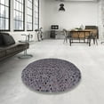 thumbnail image 4 of Ahgly Company Machine Washable Indoor Square Abstract Lavender Purple Area Rugs, 6' Square, 4 of 7