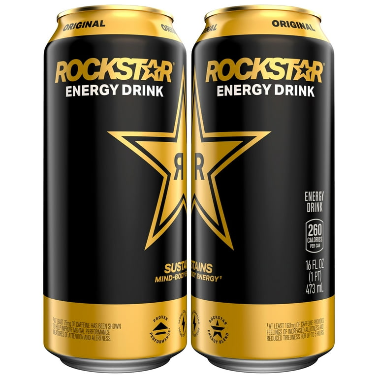 Rockstar Energy Drink Original Flavor, 16 fl oz, 1 Count Can