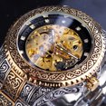 thumbnail image 1 of Reloj mecánico automático tallado retro hueco informal de moda para hombres de estilo europeo y americano, 1 of 5