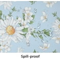 thumbnail image 2 of Daisy Oval Tablecloth, Blue Floral Oval Tablecloth, Sunflower Fabric Printed Oval Tablecloth, Spring Summer Waterproof Wrinkle Free Durable Tablecloth for Oval Tables 60 X 102 Inch, 2 of 5