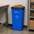 thumbnail image 3 of Clean Tek Professional 23 gal Square Blue Plastic Recycling Bin - 16" x 15 3/4" x 30 3/4" - 1 count box, 3 of 7