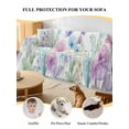thumbnail image 4 of Colorful Spring Floral Couch Cover, Farmhouse Flowers Modern Botanical Art Sofa Cover Blanket for 1 Seat Cushion, Sectional Sofa Slipcover Furniture Protector for Living Room Bedroom 71''x91'', 4 of 9