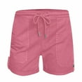 thumbnail image 4 of Azrian Fashion Womens Shorts,Plus Size Solid Color Casual Wide Leg Loose High Waist Short Pants, 4 of 5