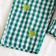 thumbnail image 7 of UngA Toddler Boy St Patricks Outfit Short Sleeve Clover Shirts and Gingham Pants Set Infant Baby 2Pcs Spring Summer Clothes (Green,12-18 Months), 7 of 7