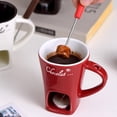 thumbnail image 5 of Ceramic Chocolate Fondue Cup with Candle Heating Stove, Cheese Melting Pot for Dessert, Snacks & Home Entertaining, Gift for Family & Friends, 5 of 7