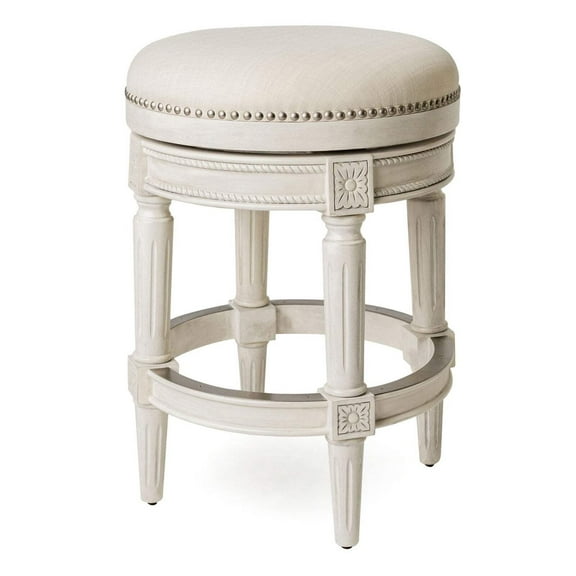 Open Box Maven Lane Pullman Backless Swivel Bar Stool, White Oak,Counter Height