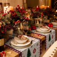 thumbnail image 6 of Saint Patricks Day Dwarf linen table runners, Gold Coin Green Clovers Tree Tables Dresser Scaves Non-Slip Burlap Runner for Kitchen Indoor Outdoor Party Holiday Gathering Light 13.8 x71 inch, 6 of 6