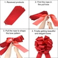 thumbnail image 6 of 16 Inch Large Pull Bow Glitter Gift Wrapping Big Pull Bows Ribbon Red for Wedding Baskets Presents Christmas Party, 6 of 6