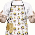 thumbnail image 2 of White Cow Head Hat Pattern Apron-Garden Aprons for Women with Pockets-Cotton Linen Waterproof Kitchen Cooking Gardening Aprons Adjustable for Kitchen,Cooking,BBQ and Salon 33x27 Inch, 2 of 7