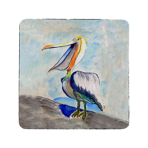 Betsy Drake Interiors Talking Pelican Coaster Set of 4