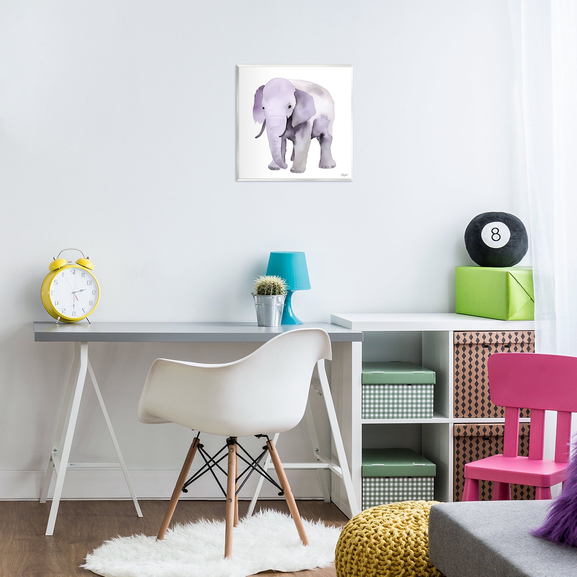 Stupell Industries Kid's Minimal Elephant Wall Plaque Art, design by Roozbeh