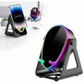 thumbnail image 1 of wonima11 2026 New Wireless Induction Speaker 5-in-1 Bluetooth Speaker with Phone Stand, Stereo Sound, Rechargeable Speakers Amplifier with Rechargeable Colorful Light, Birthday Gifts (Black), 1 of 1