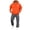 Orange, variant on Chiccall Mens Sweatsuit 2 Piece Drawstring Kangaroo Pocket Hoodie Elastic Bottom Elastic Waist Cargo Sweatpant Outfits Fall Winter Warm Loose Fit Casual Athletic Sets