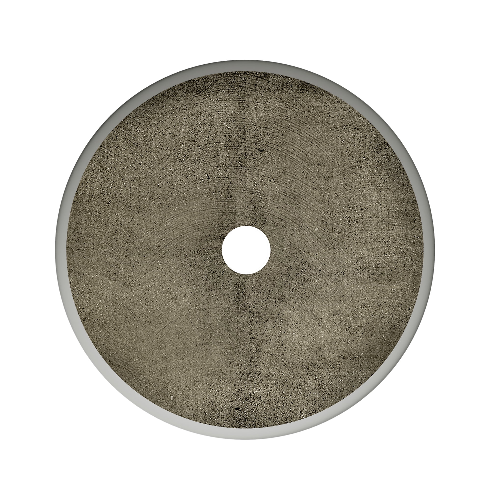 Lisse 14.5" Round Concrete Vessel Bathroom Sink in Dark Grey