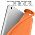 thumbnail image 4 of DuraSafe Cases iPad 9.7 Inch Air 2nd 1st 6th 5th Gen [ iPad 6 5 Air 2 1 ] MH2V2LL/A MH2W2LL/A MH2U2LL/A MGLW2LL/A MGL12LL/A MH0W2LL/A TriFold Soft Silicone Shock Proof Magnetic Flip Case - Orange, 4 of 7