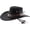 Black, variant on Cracked Cow Hat With Bull Head Band Western Panama Hat Wide Brim Outdoor Hat for Halloween Birthday Party