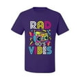 thumbnail image 3 of Rad 90's Vibes Vintage Men's Graphic T-Shirt, Purple, Medium, 3 of 5