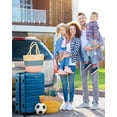 thumbnail image 2 of Juego de 3 piezas Luggage Suitour Hard Shell con ruedas giratorias, color azul, 2 of 8