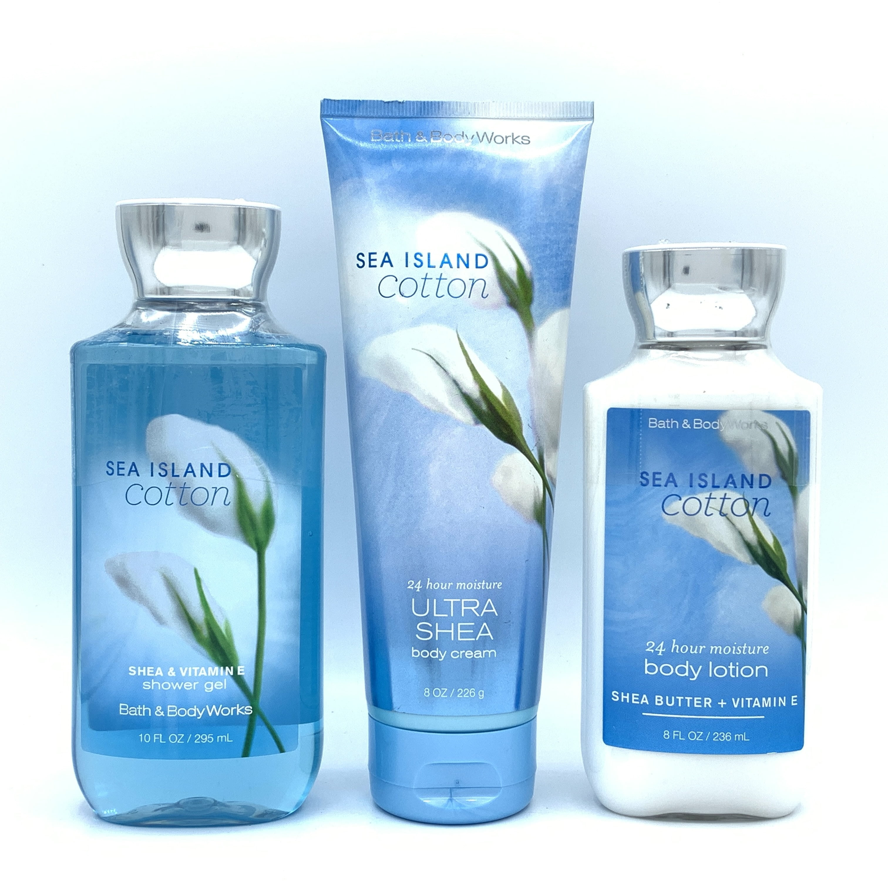 Bath and Body Works Sea Island Cotton Shower Gel, Body Cream and Body