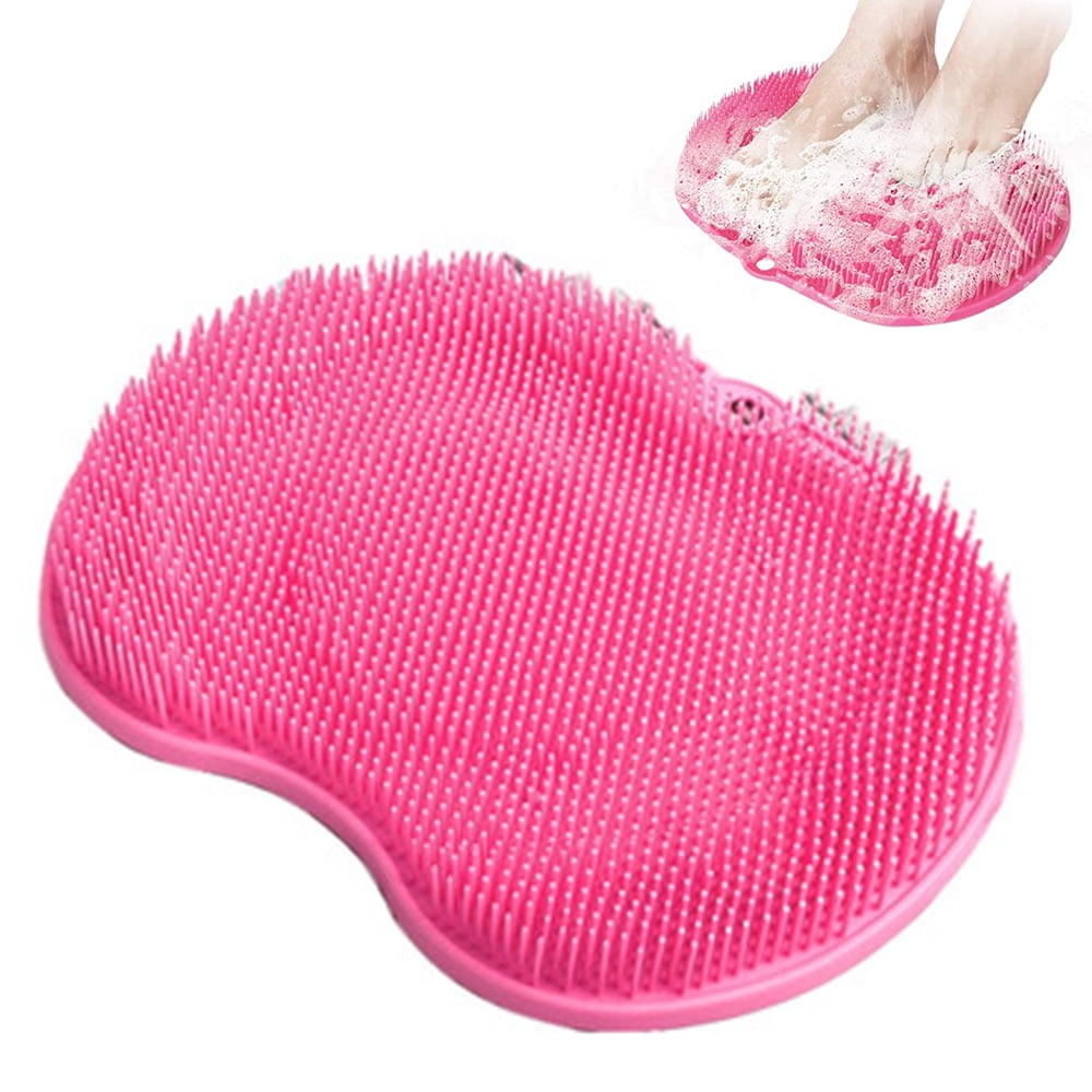 Shower Foot Scrubber Massager Cleaner, Acupressure Mat with NonSlip Suction Cups, Improve