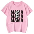 thumbnail image 4 of MIXUE Kids Girls Tops & T-Shirts Summer Mother'S Day Letter Print Round Neck Short Sleeve Loose Casual Pullover T Shirts Sportwear,Pink,8-9 Years, 4 of 4