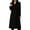 Black, variant on Women's Warm Double Wool Pea Coat Trench Coat Jacket with Hood(Black,XXL)